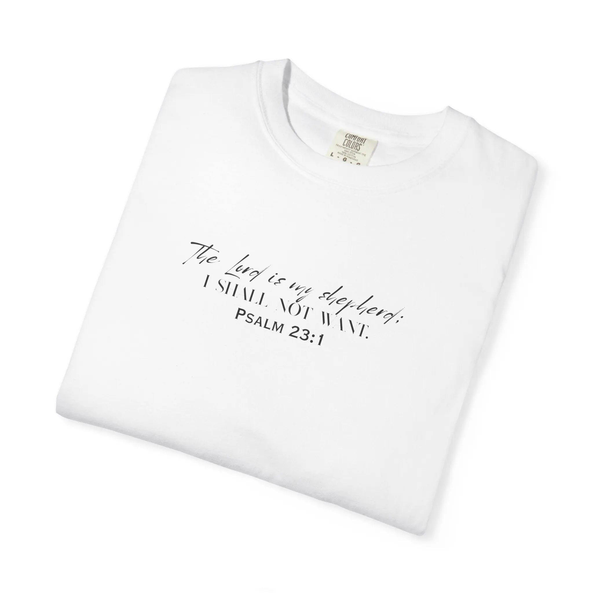 Psalm 23:1 Faith T‑Shirt — "The Lord is my shepherd" Minimalist Christian Tee Printify