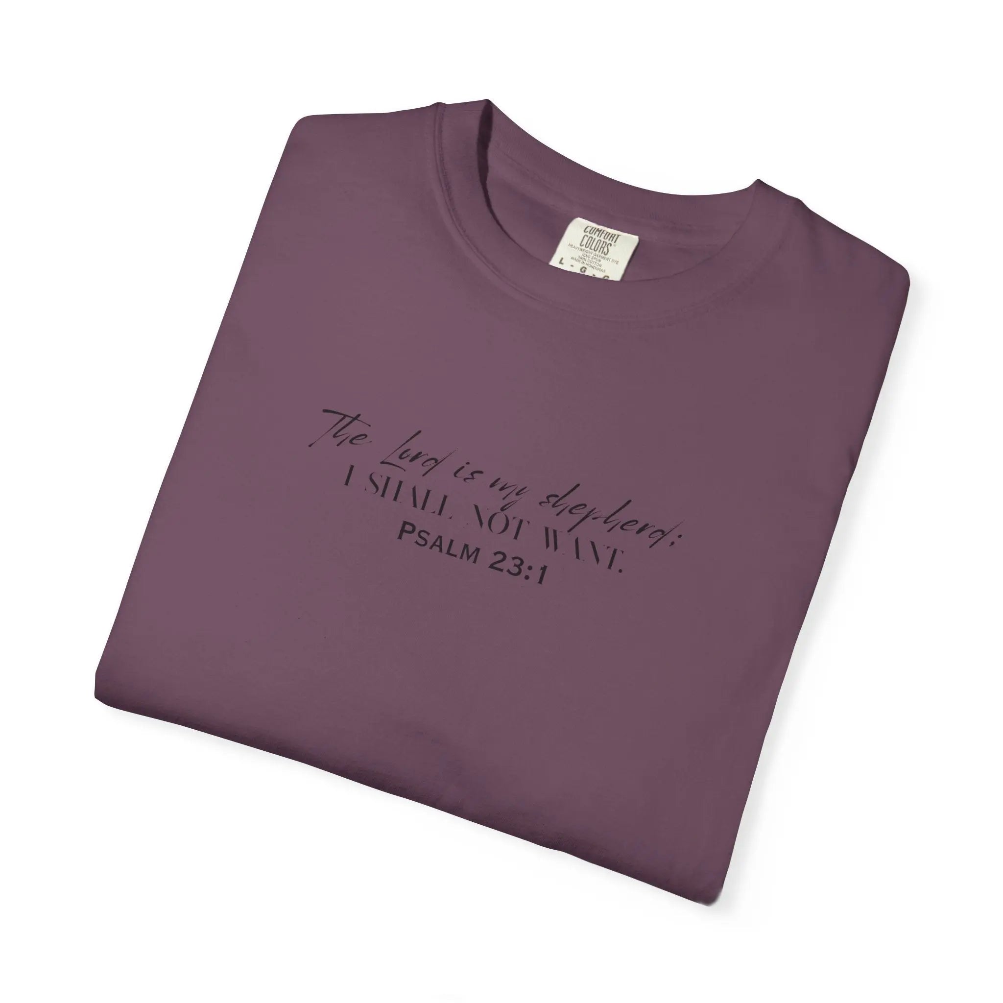 Psalm 23:1 Faith T‑Shirt — "The Lord is my shepherd" Minimalist Christian Tee Printify