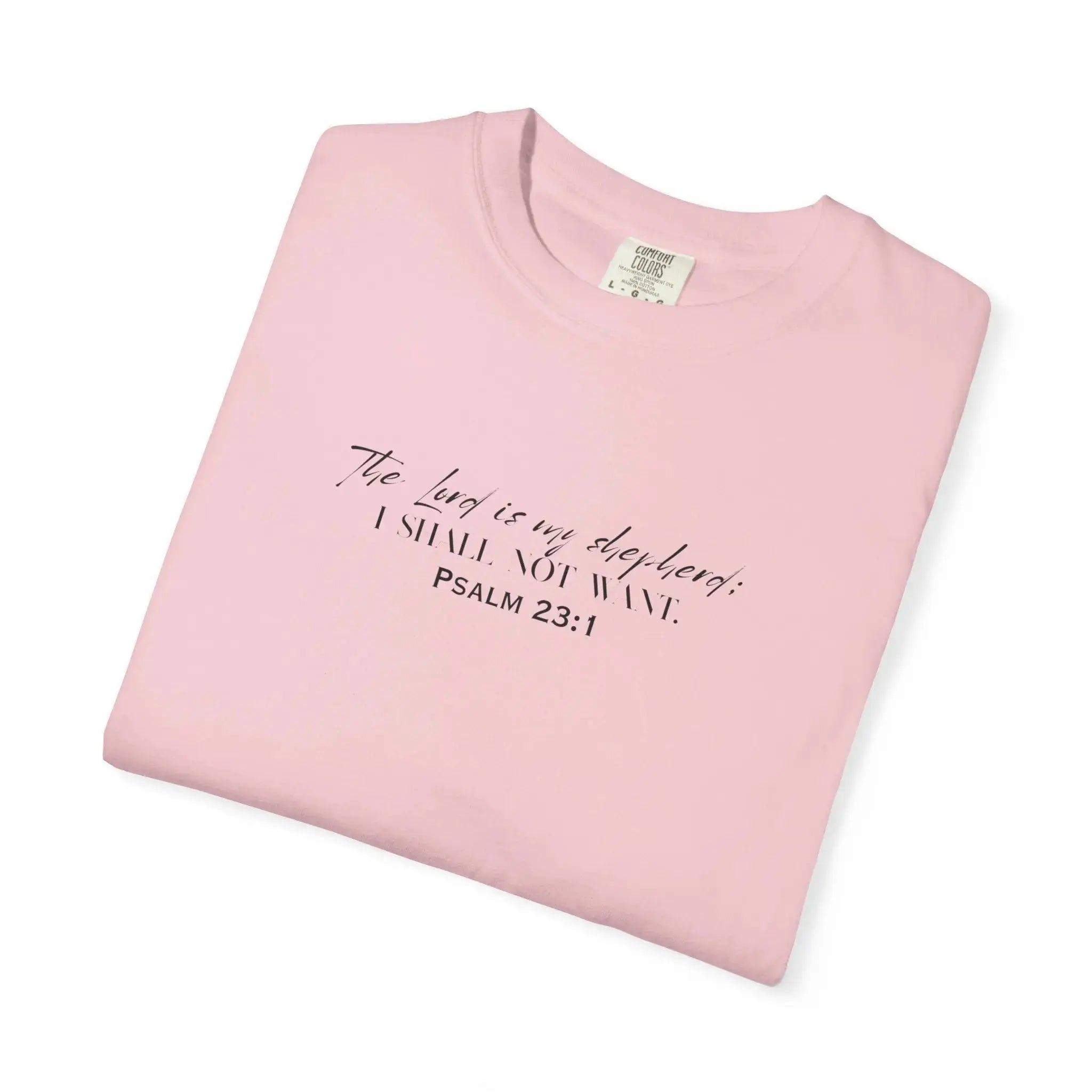 Psalm 23:1 Faith T‑Shirt — "The Lord is my shepherd" Minimalist Christian Tee Printify