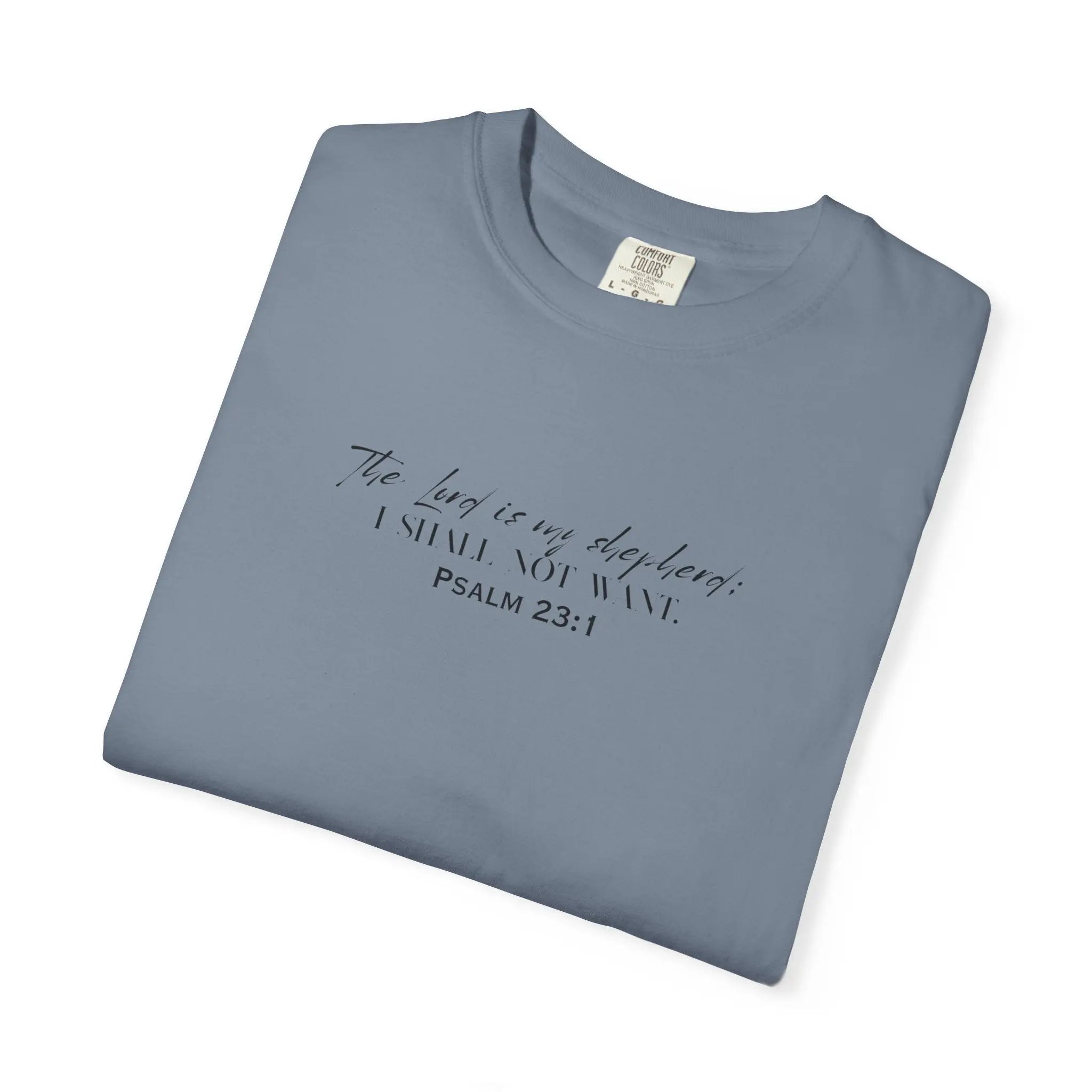 Psalm 23:1 Faith T‑Shirt — "The Lord is my shepherd" Minimalist Christian Tee Printify