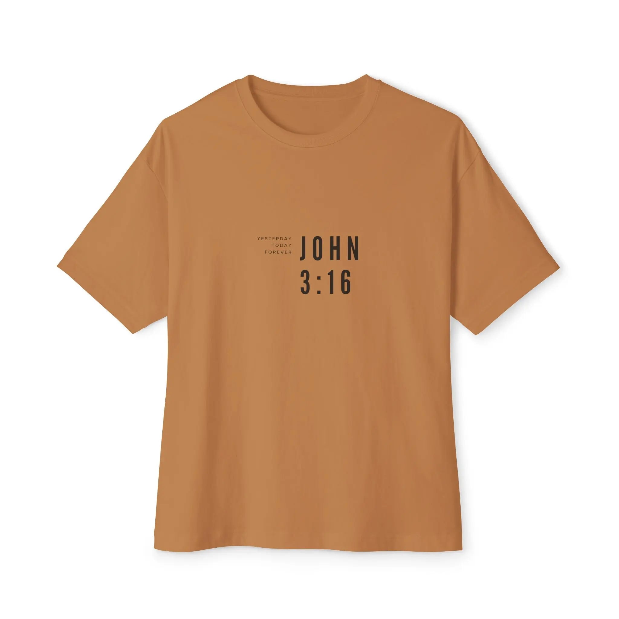 John 3:16 Minimalist Boxy Tee — Christian Faith Oversized T-Shirt Printify