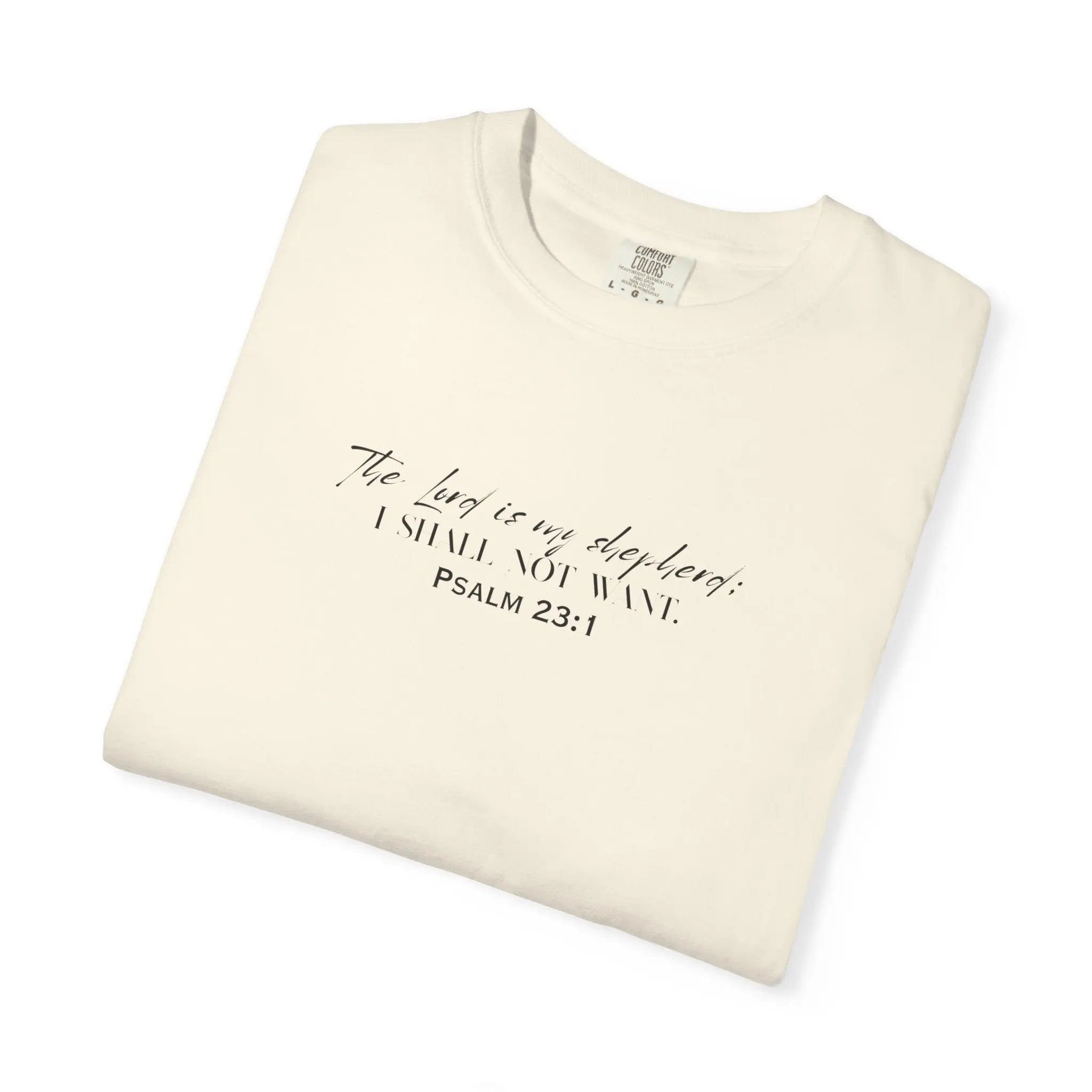 Psalm 23:1 Faith T‑Shirt — "The Lord is my shepherd" Minimalist Christian Tee Printify