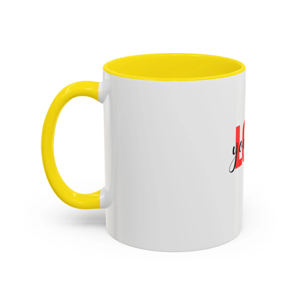 Love Yourself Accent Coffee Mug — Self-Love Inspirational Ceramic Mug Printify