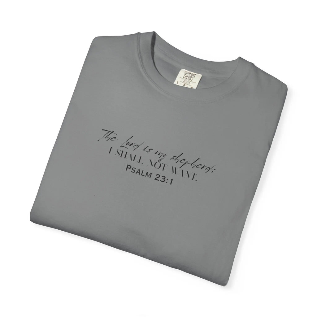 Psalm 23:1 Faith T‑Shirt — "The Lord is my shepherd" Minimalist Christian Tee Printify