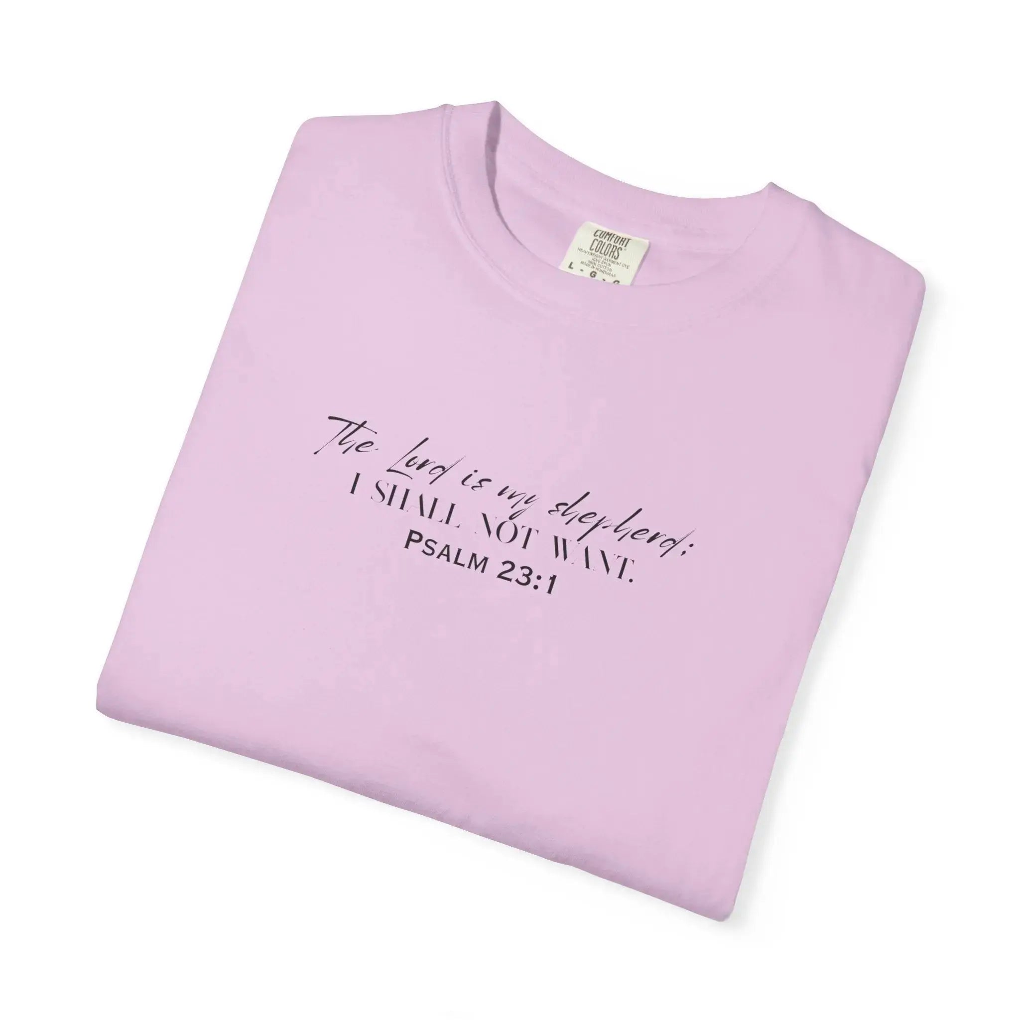 Psalm 23:1 Faith T‑Shirt — "The Lord is my shepherd" Minimalist Christian Tee Printify