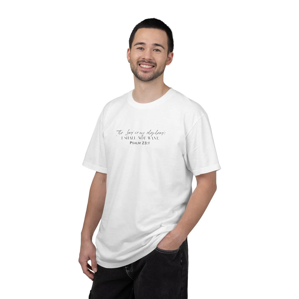 Psalm 23:1 Faith T‑Shirt — "The Lord is my shepherd" Minimalist Christian Tee Printify
