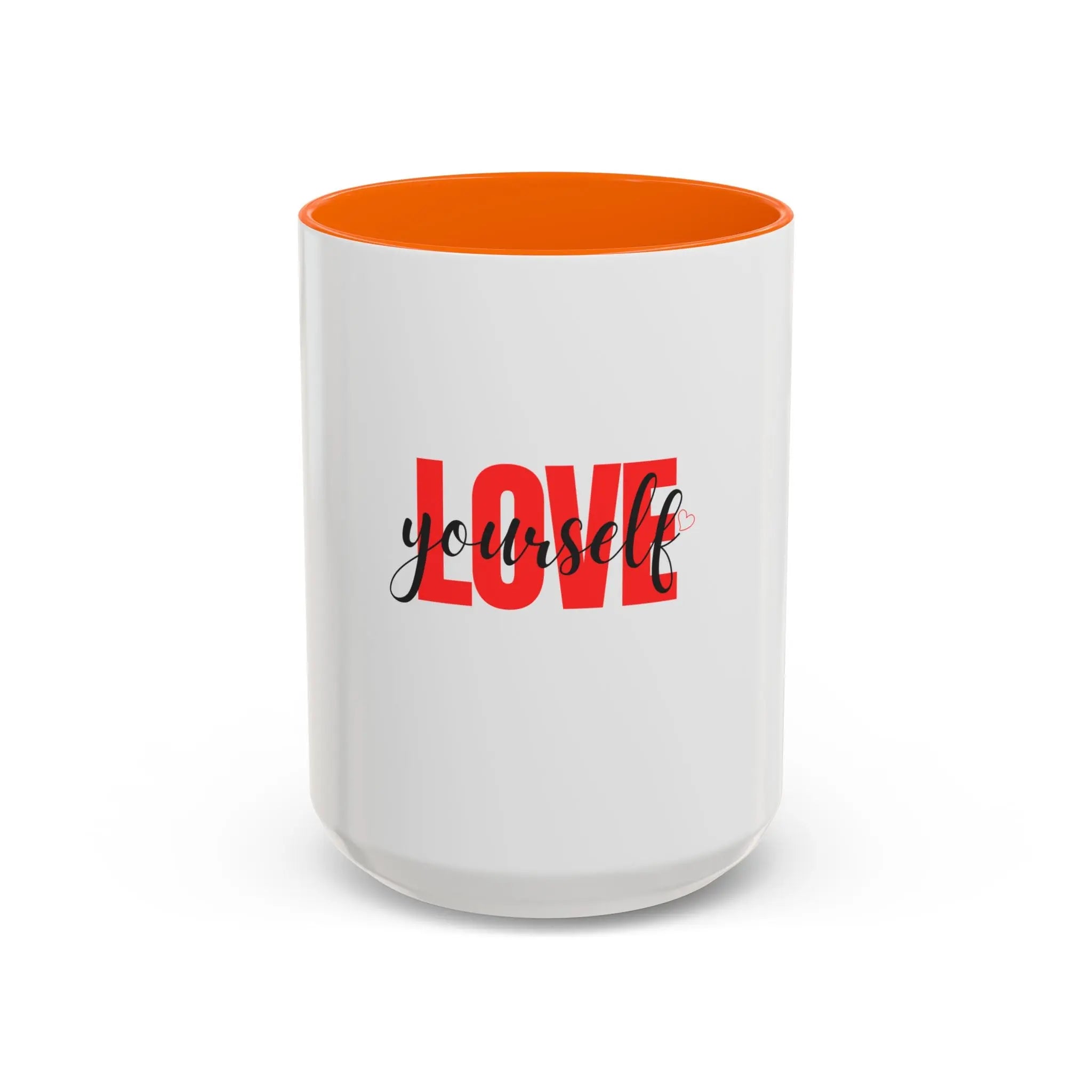 Love Yourself Accent Coffee Mug — Self-Love Inspirational Ceramic Mug Printify