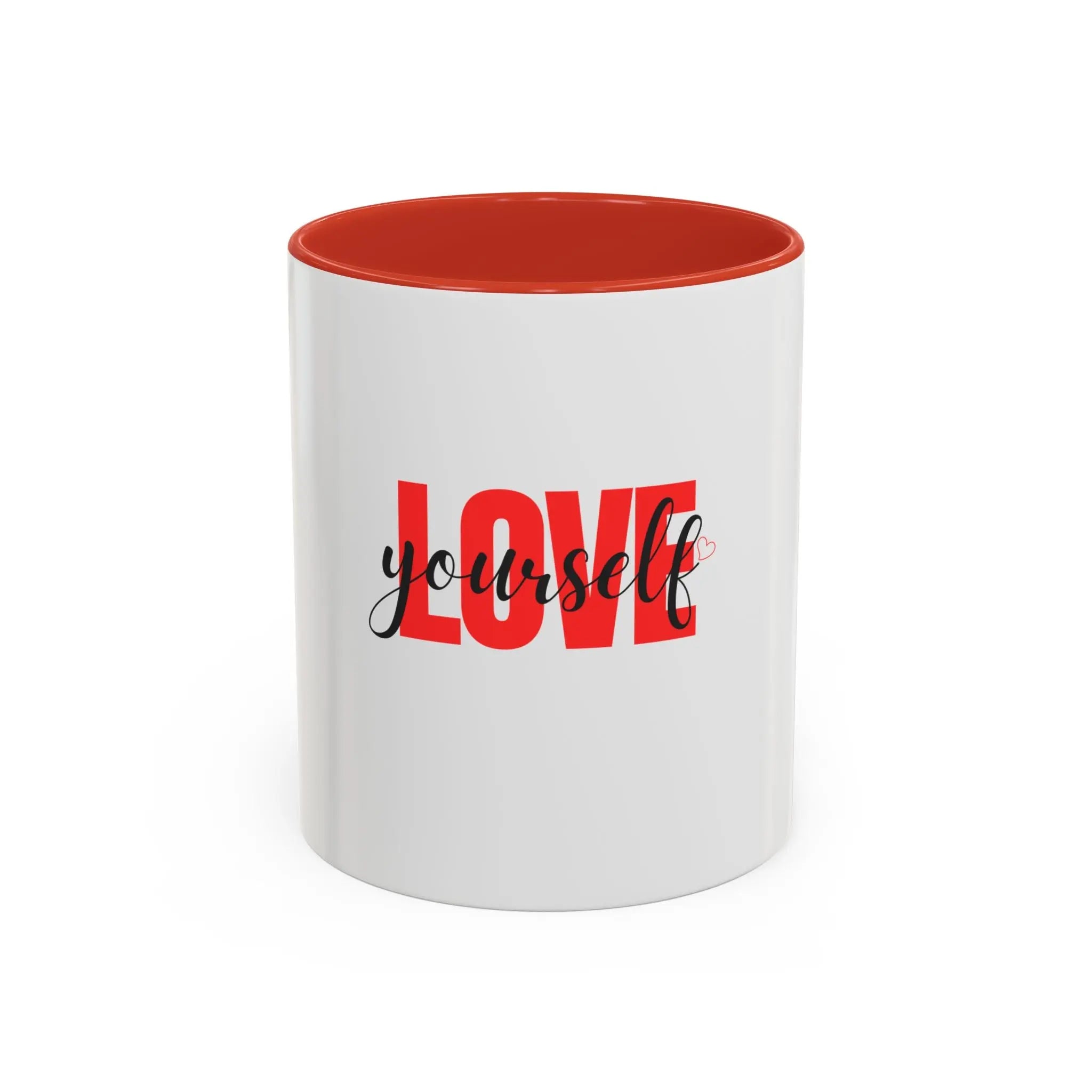 Love Yourself Accent Coffee Mug — Self-Love Inspirational Ceramic Mug Printify