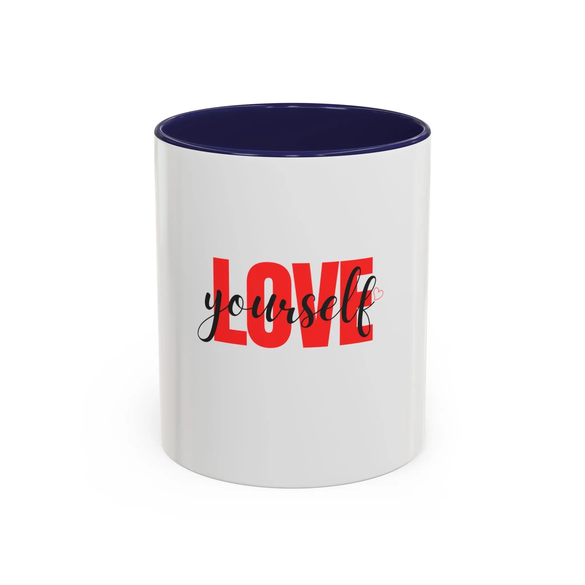 Love Yourself Accent Coffee Mug — Self-Love Inspirational Ceramic Mug Printify