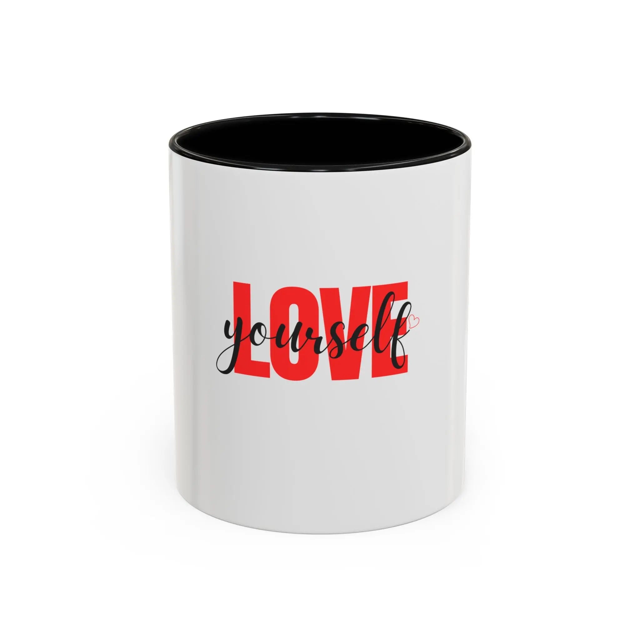Love Yourself Accent Coffee Mug — Self-Love Inspirational Ceramic Mug Printify
