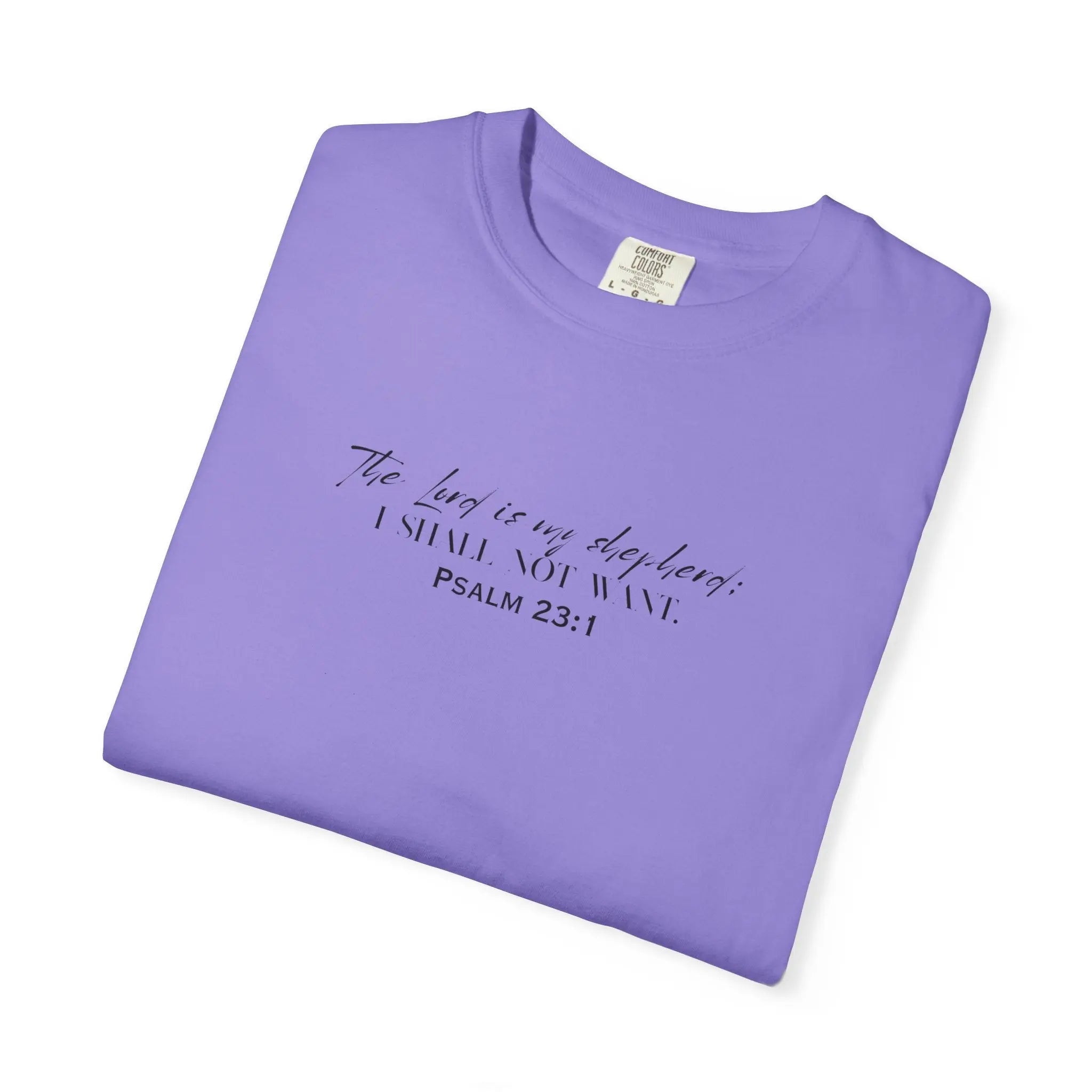 Psalm 23:1 Faith T‑Shirt — "The Lord is my shepherd" Minimalist Christian Tee Printify