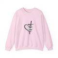 Faith Heart Cross Sweatshirt — Religious Comfort Crewneck Printify