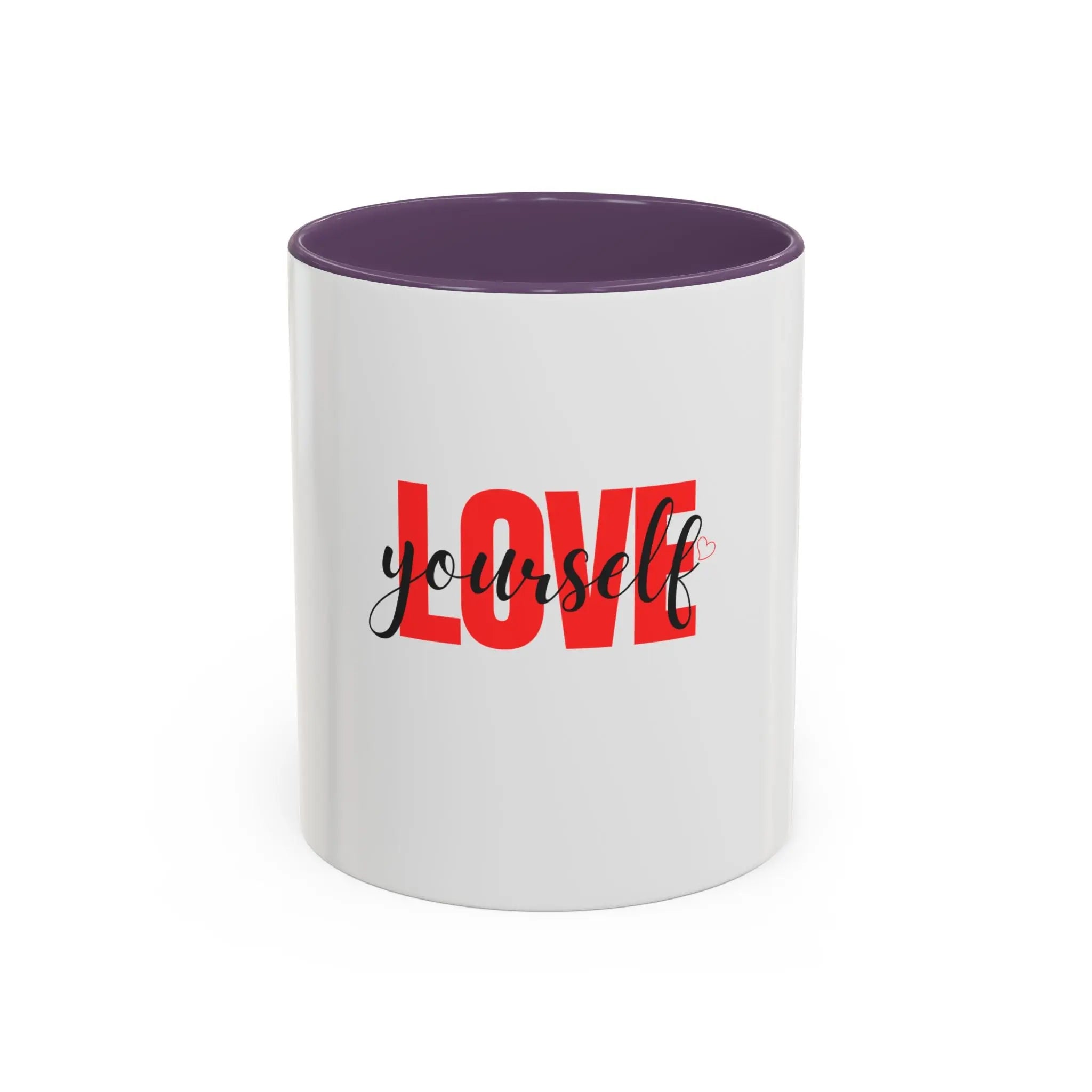 Love Yourself Accent Coffee Mug — Self-Love Inspirational Ceramic Mug Printify