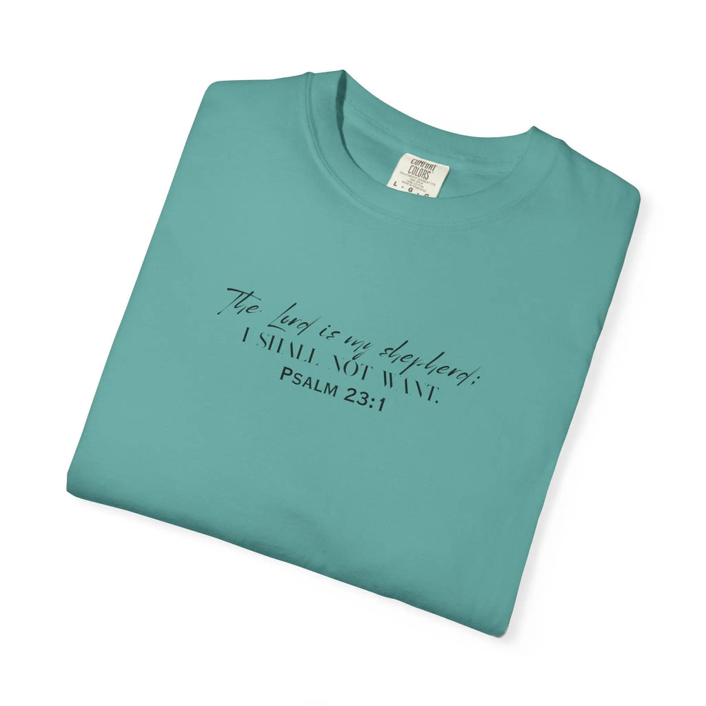 Psalm 23:1 Faith T‑Shirt — "The Lord is my shepherd" Minimalist Christian Tee Printify