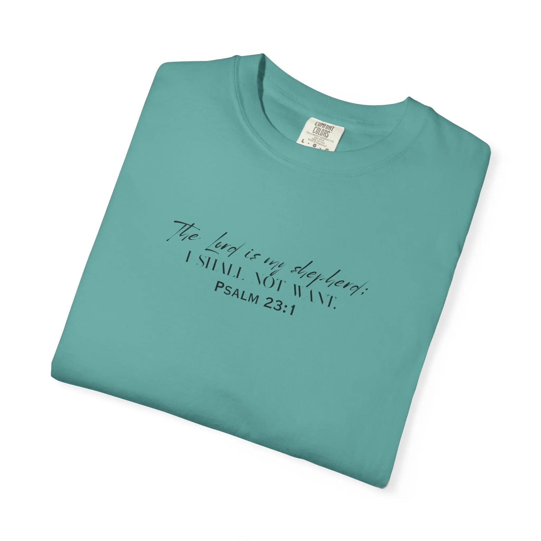Psalm 23:1 Faith T‑Shirt — "The Lord is my shepherd" Minimalist Christian Tee Printify