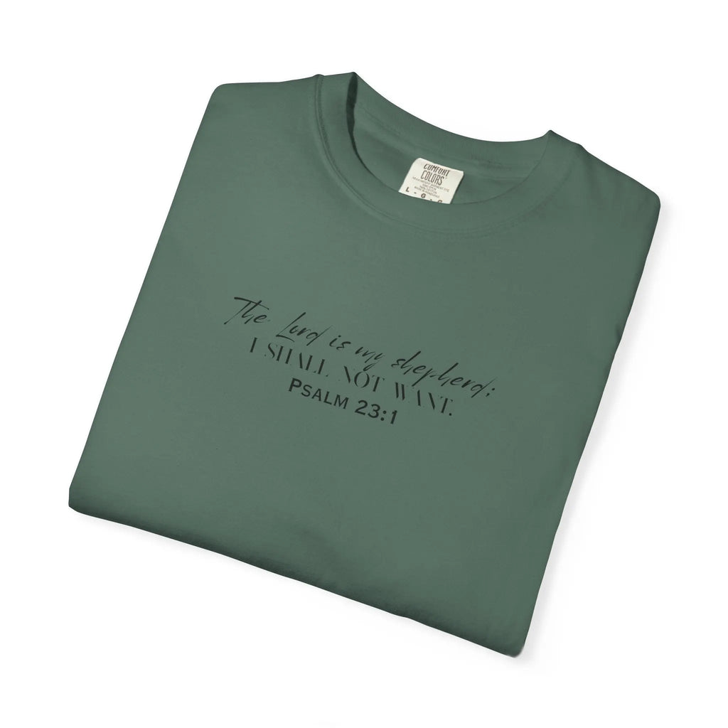 Psalm 23:1 Faith T‑Shirt — "The Lord is my shepherd" Minimalist Christian Tee Printify