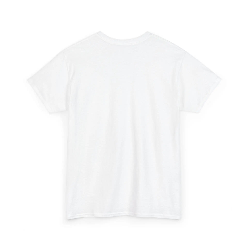 LOVE Script Graphic T-Shirt — Red Block "Love" with Cursive Overlay Printify