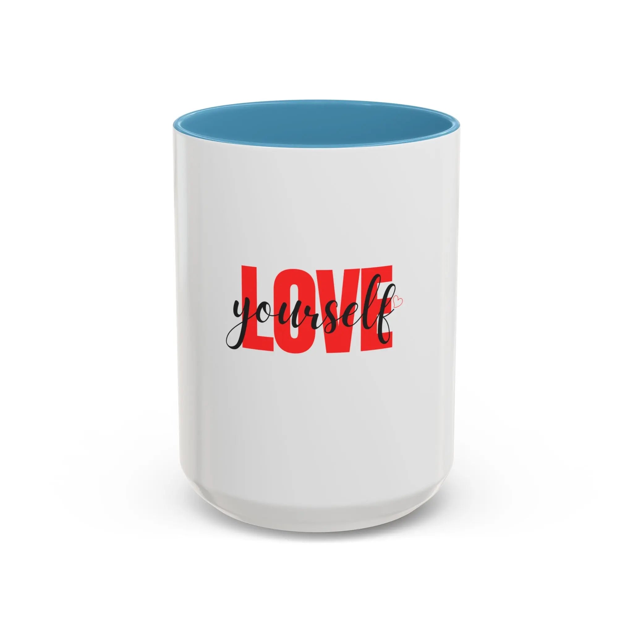 Love Yourself Accent Coffee Mug — Self-Love Inspirational Ceramic Mug Printify