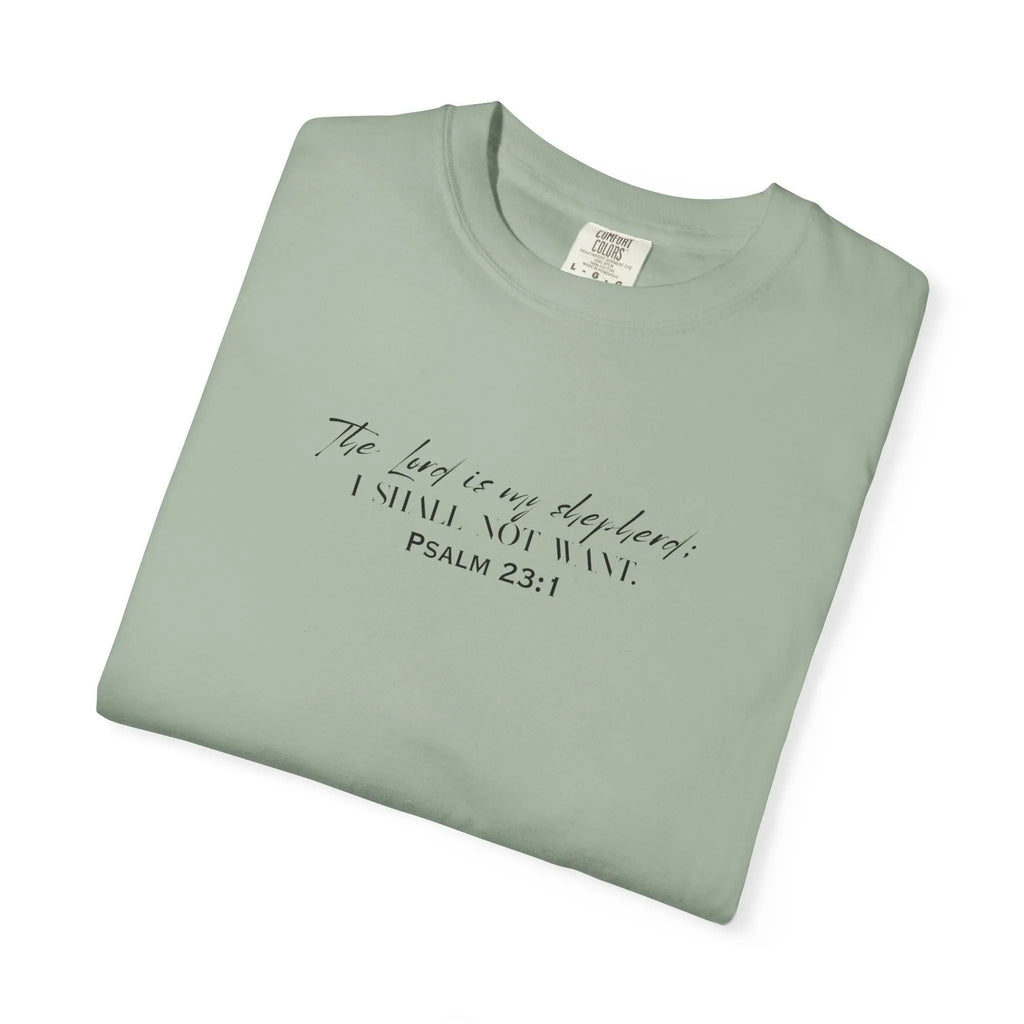 Psalm 23:1 Faith T‑Shirt — "The Lord is my shepherd" Minimalist Christian Tee Printify