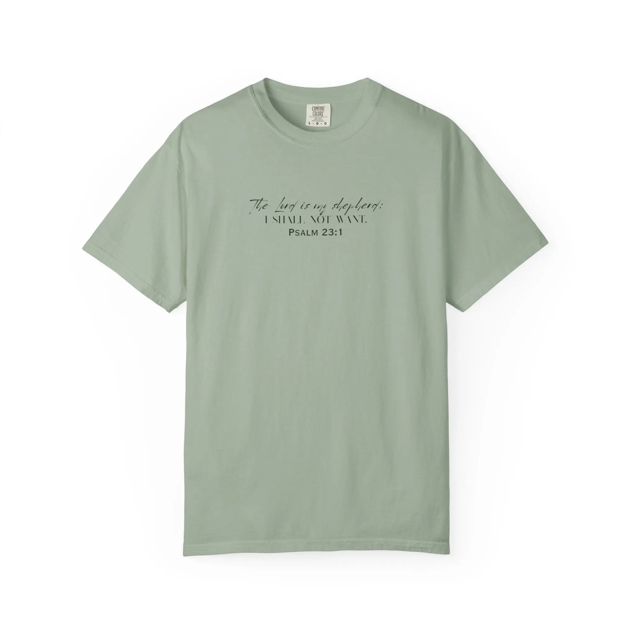 Psalm 23:1 Faith T‑Shirt — "The Lord is my shepherd" Minimalist Christian Tee Printify