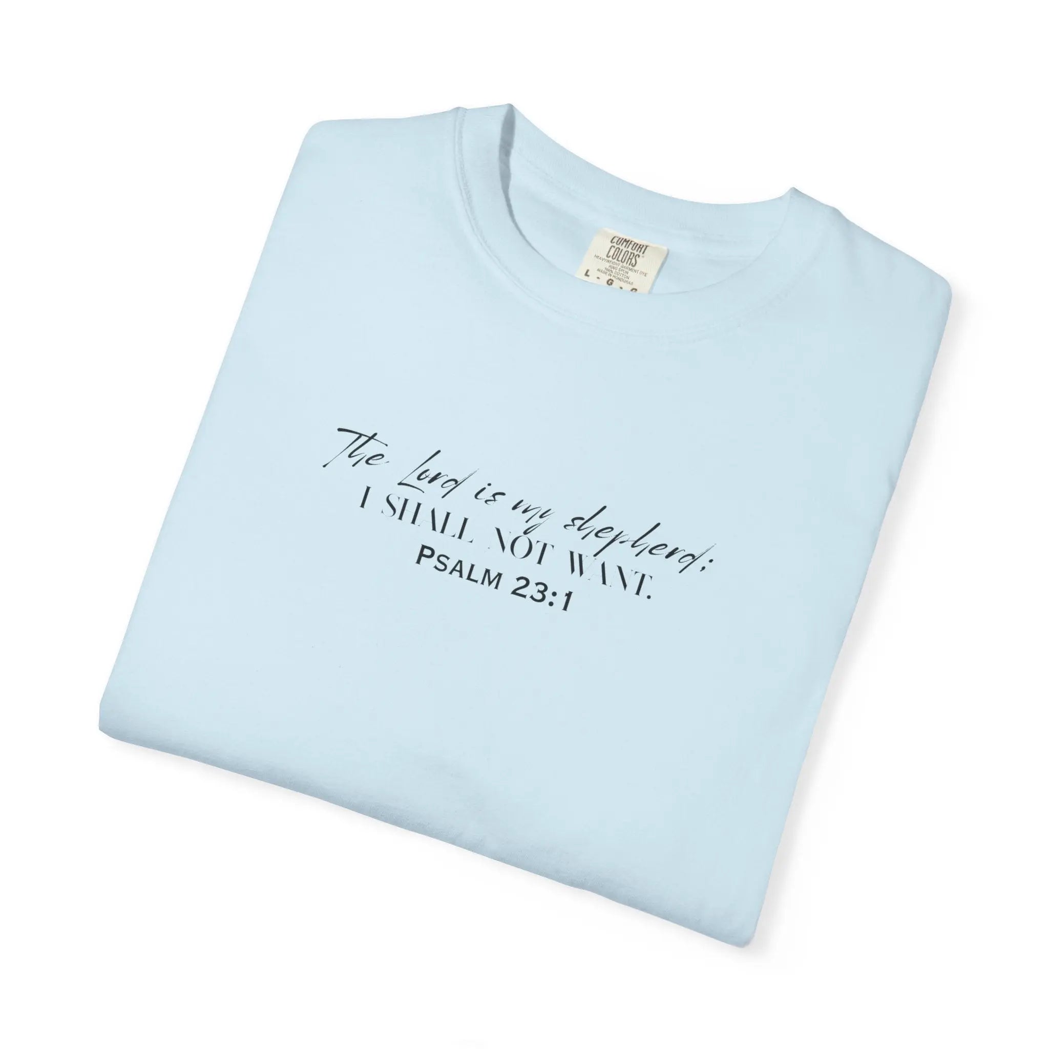 Psalm 23:1 Faith T‑Shirt — "The Lord is my shepherd" Minimalist Christian Tee Printify