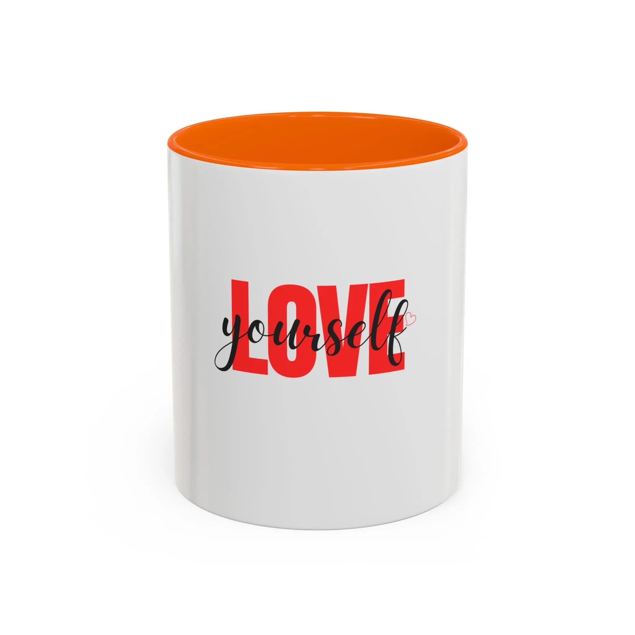 Love Yourself Accent Coffee Mug — Self-Love Inspirational Ceramic Mug Printify